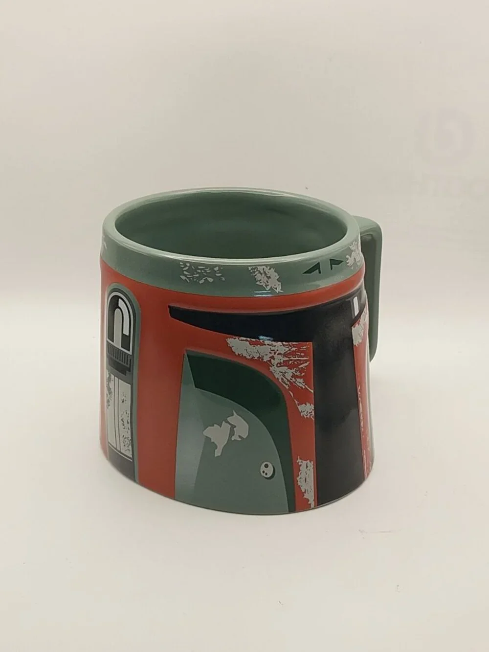 Star Wars Disney Boba Fett Head Ceramic Coffee Mug 2016 3D Helmet Design 14oz